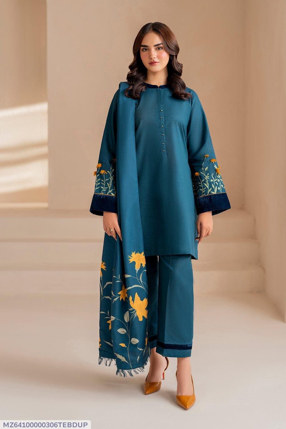 Exquisite 3 Pcs Unstitched Women's Suit Collection