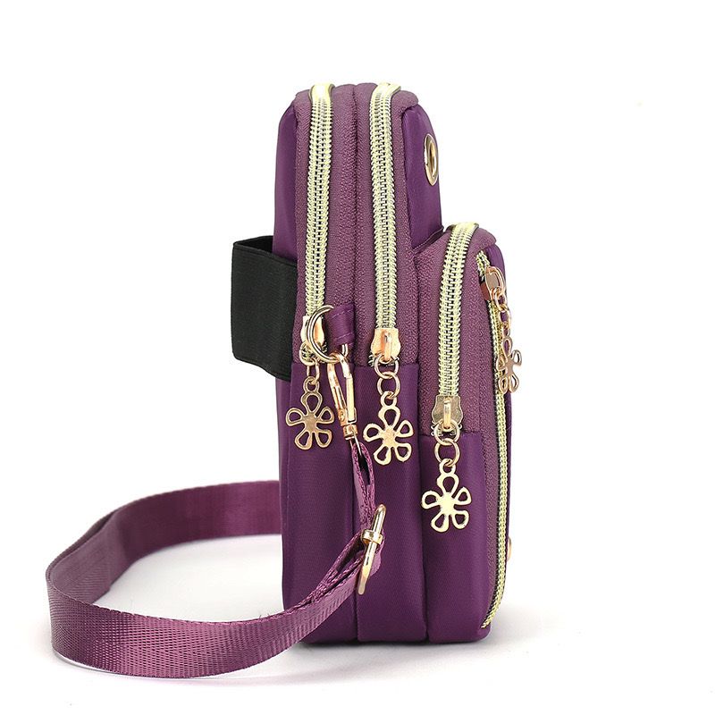 Vertical mobile bag nylon single shoulder crossbody