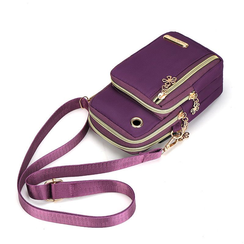 Vertical mobile bag nylon single shoulder crossbody