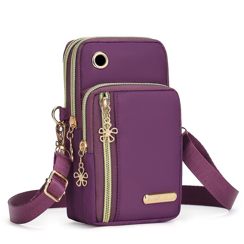 Vertical mobile bag nylon single shoulder crossbody