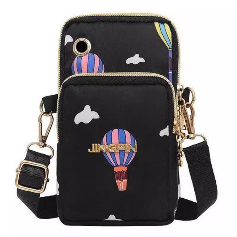 Vertical mobile bag nylon single shoulder crossbody