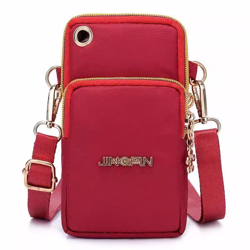 Vertical mobile bag nylon single shoulder crossbody