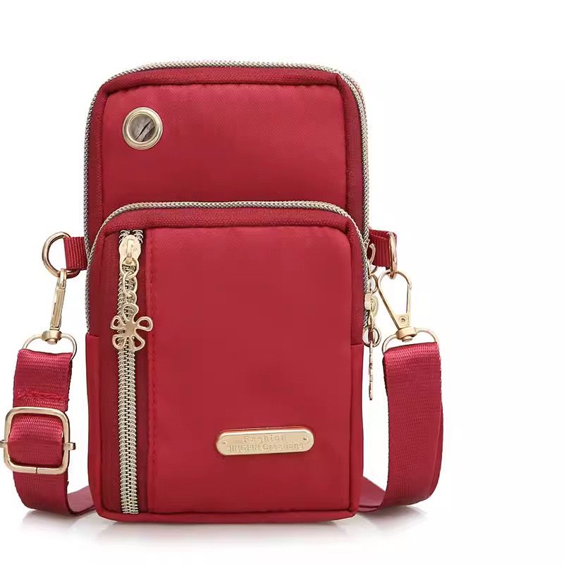 Vertical mobile bag nylon single shoulder crossbody