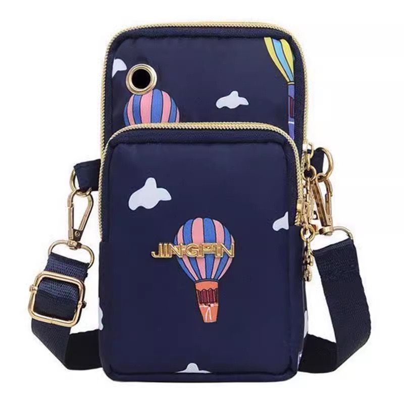 Vertical mobile bag nylon single shoulder crossbody